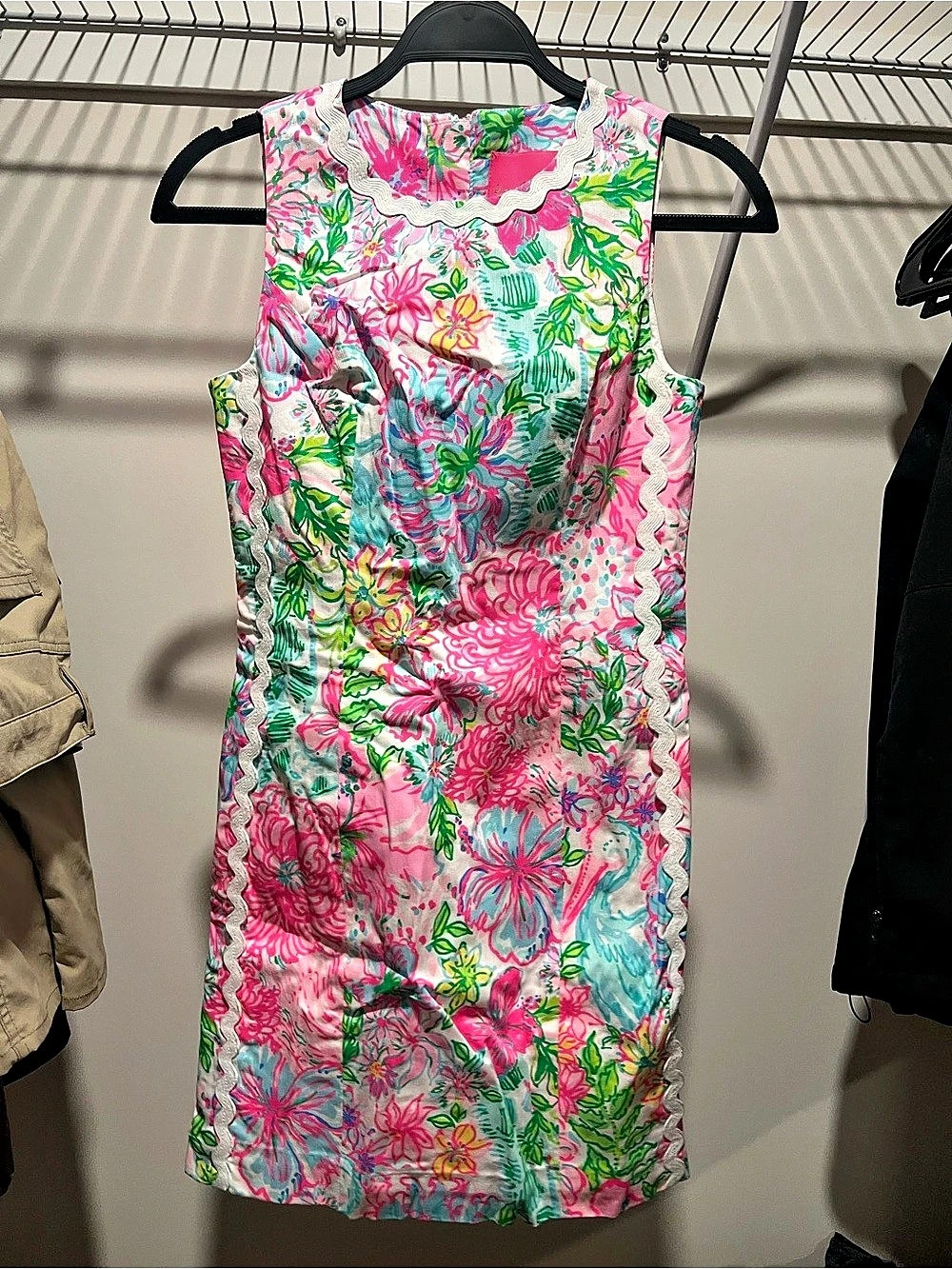 Lilly Pulitzer Floral Mini Dress in Pink & Green Like New